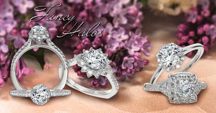 Affordable Statement Engagement Rings: Fancy & Decorative Halos