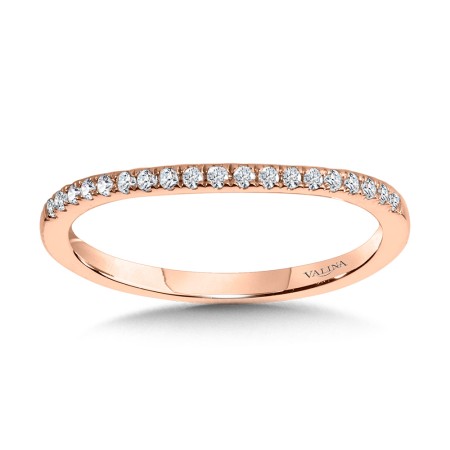 Curved Diamond Wedding Band - R2255BP-SR - Valina Wedding Band