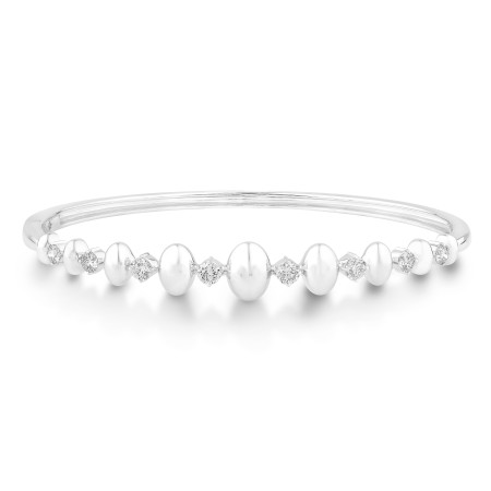14K White Gold & Diamond Odyssey Bangle