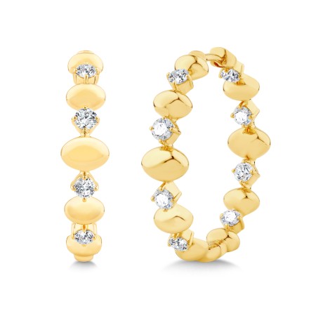 14K Gold & Diamond Odyssey Hoop Earrings