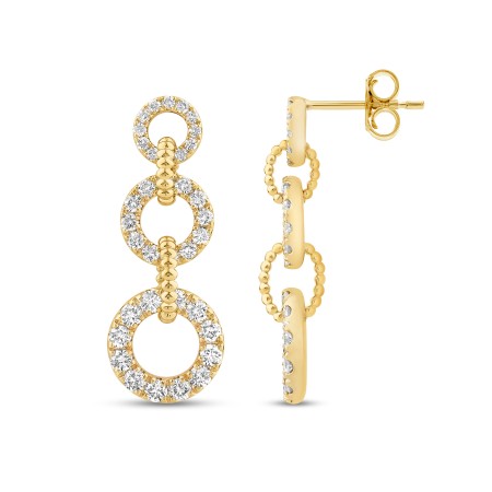 14K Gold & Diamond Drop Earrings