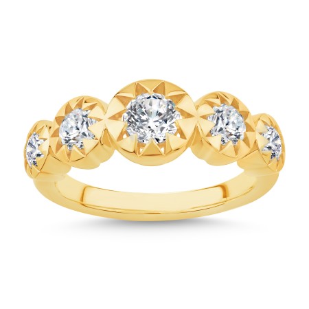 14K Gold & Diamond Five-Stone Stellaris Ring