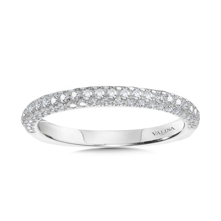 Pave-Set Diamond Wedding Band - R2217BW - Valina Wedding Band