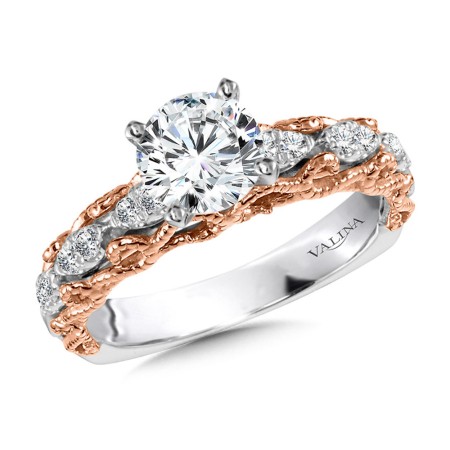 Vintage Layered Diamond Engagement Ring