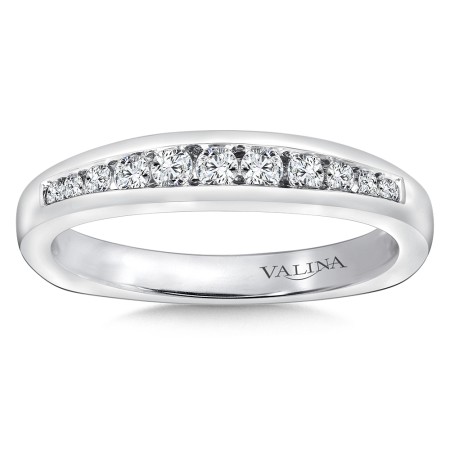 0.25 ct. tw. diamond wedding band in 14k white gold.