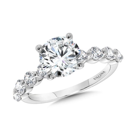 Straight Shared-Prong Diamond Engagement Ring