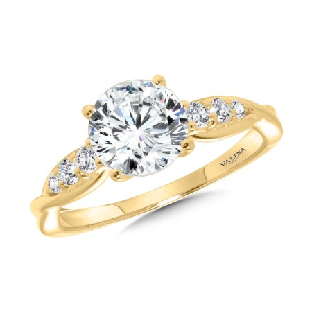 Criss-Cross Diamond Engagement Ring