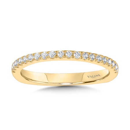 Straight Diamond Wedding Band - R2213BY - Valina Wedding Band