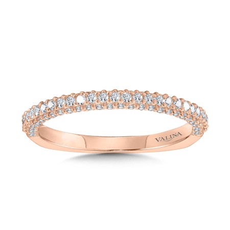 Three-Row Diamond Wedding Band - R2241BP - Valina Wedding Band