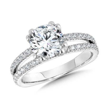 Valina Double-Prong Split Shank Diamond Engagement Ring - R1091W