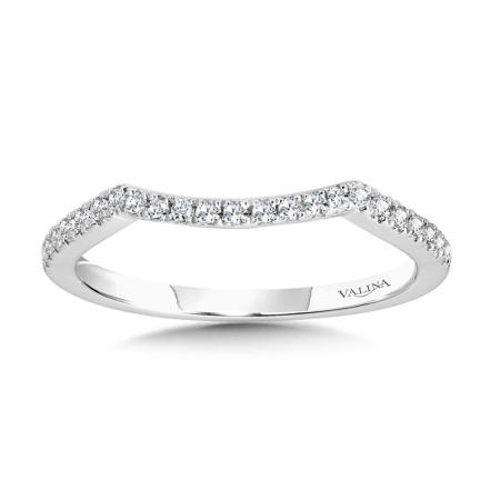 Valina Round - Curved Diamond Wedding Band - R1132BW-SR