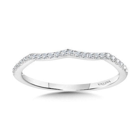 Valina Round - Curved Diamond Wedding Band - R1135BW-SR