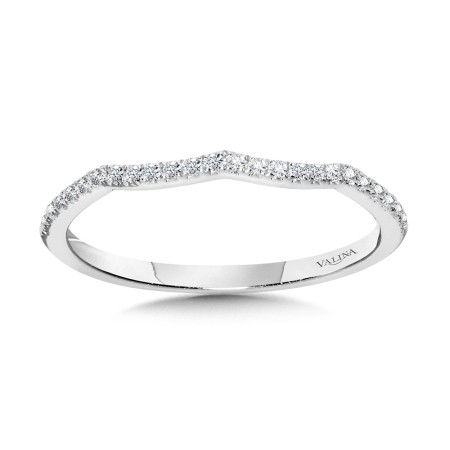 Valina Round - Curved Diamond Wedding Band - R1137BW-SR