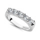 1 Carat 5-Stone Diamond Wedding Band in 14k White Gold - WBD010-W