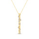 14K Gold & Diamond Druzy Bar Pendant