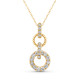 14K Gold & Diamond Link Pendant