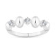 14K White Gold & Diamond Three-Stone Odyssey Ring