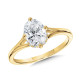 Oval-Cut Hidden Halo & Split Shank Diamond Engagement Ring w/ Compass Prongs - R2407Y-SR - Valina Engagement Rings