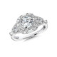 Vintage Cushion-Shaped Halo Diamond Engagement Ring 
