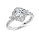 Cushion-Shaped Halo Engagement Ring