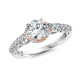 Halo-Illusion Diamond Engagement Ring