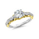 Decorative Layered Diamond Engagement Ring