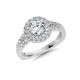 Double Halo Diamond Engagement Ring