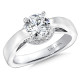 0.08 ct. tw. diamond engagement ring set in 14k white gold. Perfect for a 1 ct. center diamond. R139W - Valina Engagement Ring