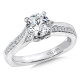 Valina spiral style diamond engagement ring set in 14k white gold. R248W