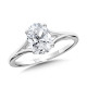 Oval-Cut Hidden Halo & Split Shank Diamond Engagement - R2366W-SR - Valina Engagement Ring
