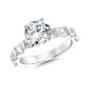 Round- & Emerald-Cut Diamond Engagement Ring