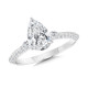 Three-Stone Pear-Cut Diamond Engagement Ring