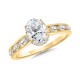 Oval-Cut Diamond Halo Engagement Ring