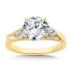 Diamond Side Stone 14K Engagement Ring
