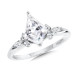 Kite-Cut & Side Stone Diamond Engagement Ring