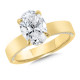 Oval-Cut Diamond Hidden Accent Engagement Ring