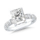 Radiant-Cut & Baguette Side Stone Diamond Engagement Ring