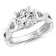 Diamond engagement ring in 14k white gold.