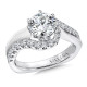 Spiral Style Diamond Engagement Ring | R9295W | Valina Engagement Rings