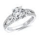 14k White Gold Split Shank Diamond Engagement Ring | R9314W | Valina Engagement Ring