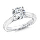 14k white gold solitaire engagement ring.