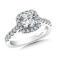 Cushion Shape Halo Diamond Engagement Ring
