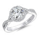 Round Halo Diamond Engagement Ring | R9654W | Valina Engagement Ring