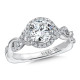 Criss Cross Diamond Halo Engagement Ring - R9773W - Valina Engagement Rings