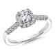 Cushion Shape Halo Diamond Engagement Ring