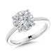 Solitaire Cluster Diamond Mirage Engagement Ring | BDD2532E-W | Valina