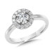 Diamond Star Solitaire Halo Engagement Ring (1/2 ctw) 