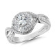 Valina Crisscross Diamond Triple-Halo Engagement Ring - R1100W