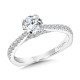Valina - Double-Prong Straight Diamond Engagement Ring - R1161W