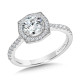 Valina - Fancy Cushion-Shaped Diamond Halo Engagement Ring - R2316W-SR